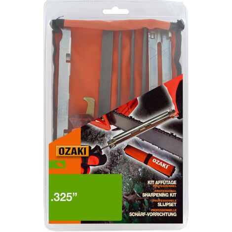 Kit D'affûtage Pour Chaînes En .325'' Comprenant 2 Manches De Lime, 1 Jauge De Profondeur, 1 Porte Lime, 1 Curette De Guide, 1 L (1/2)