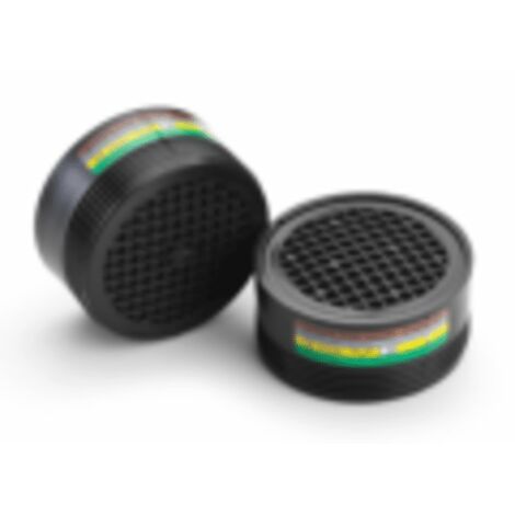 Lot de 2 cartouches filtrantes UNIVERSEL avec fixation à vis pour notre masque DMPRUSF-01 - Norme EN141 - EN143 - EN14387