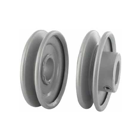 Poulie Ø90mm - gorge demi-ronde Ø8mm B90/8 avec Bricometal