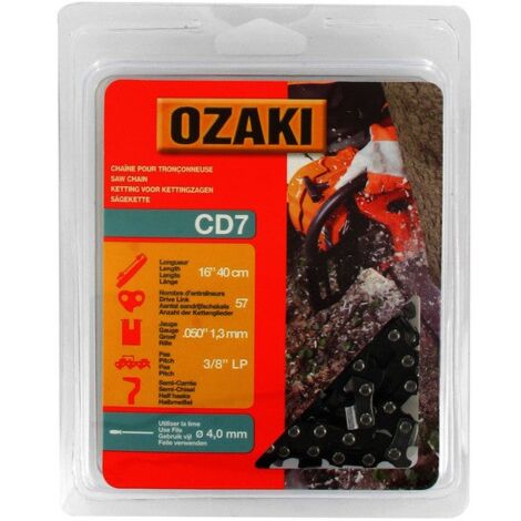 Chaîne De Tronçonneuse Ozaki Sous Coque Semi Carrée: 3/8''lp 050 (1,3mm) 57 Entraîneurs ( E57 ) (1/2)