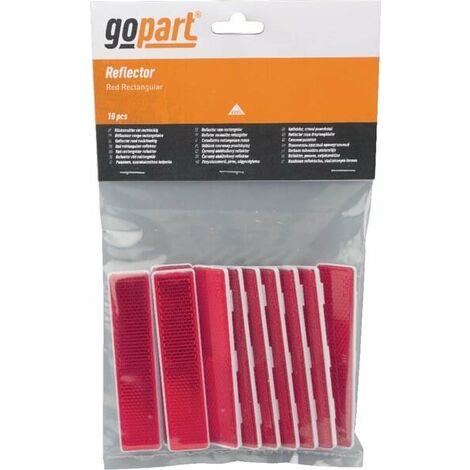 Catadioptre rectangle rouge 105x24mm GOPART LA75015 (1/3)