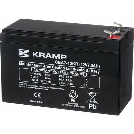 Batterie adaptable 12V 7Ah – Faible autodécharge – Longue durée de vie – Pour motos et équipements photo - SBA712KR