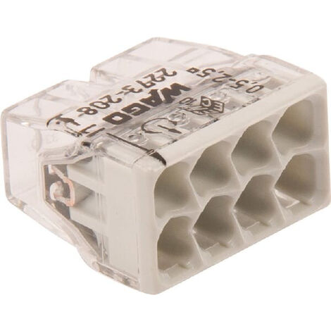 Wago – Cosse de batterie pour câbles 0,5 à 2,5 mm² – 8 pôles – Tension 450V – Courant 24A – Matériau cuivre électrolytique – 2273208