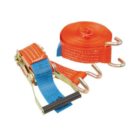 Sangle à cliquet 4,5m – Charge max 2 tonnes – Sangle polyester résistante – Fixation stable pour chargements professionnels - TS2051200U