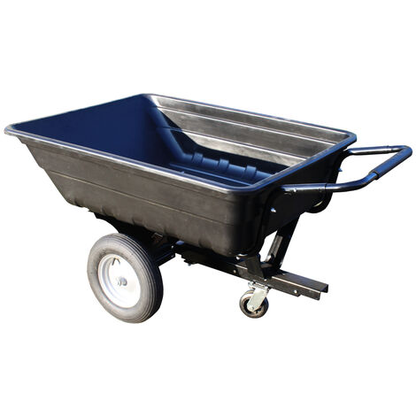 Remorque Avec Benne Basculante En Polyéthylène Convertible Charge Maximale De 300kg