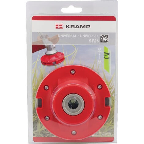 Tête de débroussailleuse manuelle pour terrains inégaux – Compatible avec fils de 1,6 à 4,5 mm – Tête de coupe complète avec 4 fils carrés – FGP454882KR – Kramp