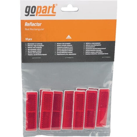 Catadioptre rectangle rouge 69x20mm GOPART LA75009 (1/3)