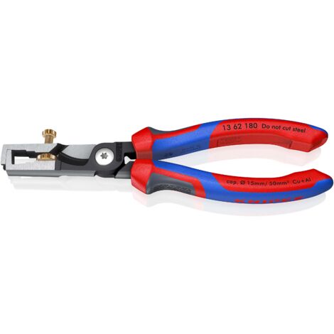 KNIPEX 13 62 180 StriX® Pince à dénuder et coupe-câbles avec poignées multimatières atramentisée noire 180 mm (1/7)