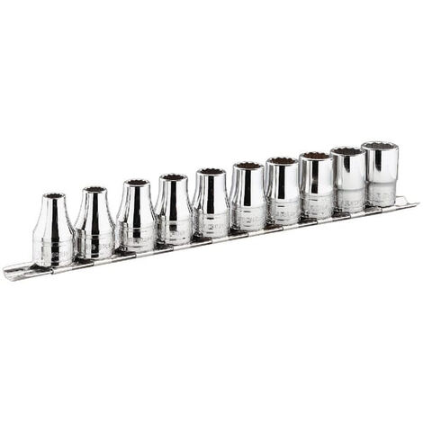 Facom – Jeu de douilles hexagonales 1/2 pouce – 9 pièces – Profil OGV® pour répartition des forces – Dimensions 8 à 16 mm (1/2)