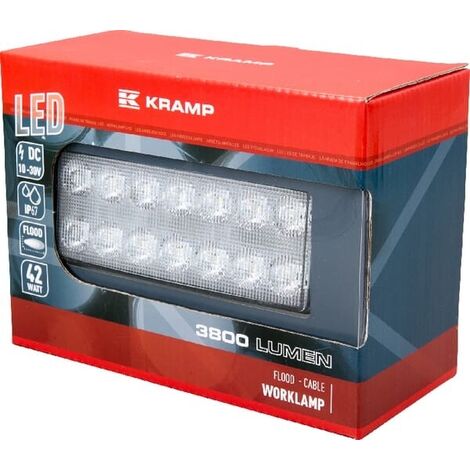 PHARE DE TRAVAIL LED CARRE 10-30V 3800 LUMENS