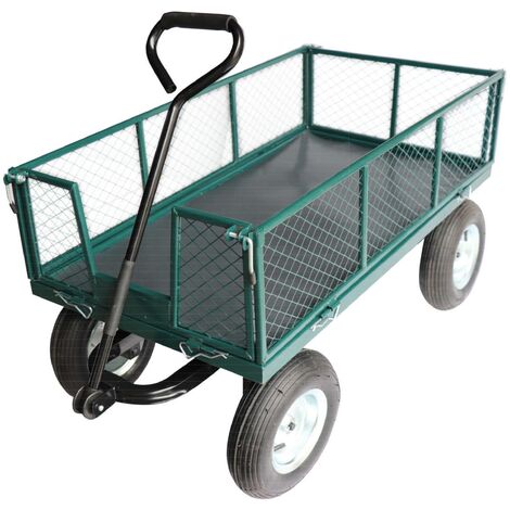 Chariot Grillagé Métal équipé De Quatre Pneumatiques 13x350-6 Dimensions Benne 114 X 59 X 30 Cm Capa