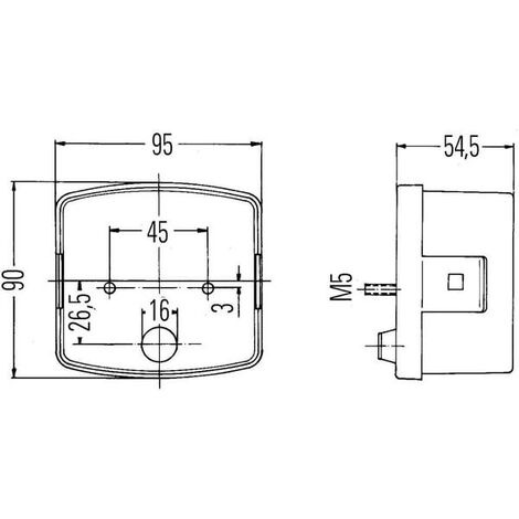 Feu Clignotant HELLA Halogène 12V - Montage Vissé, Droit, Avec Fonction Feu De Position - 2BE002776-261