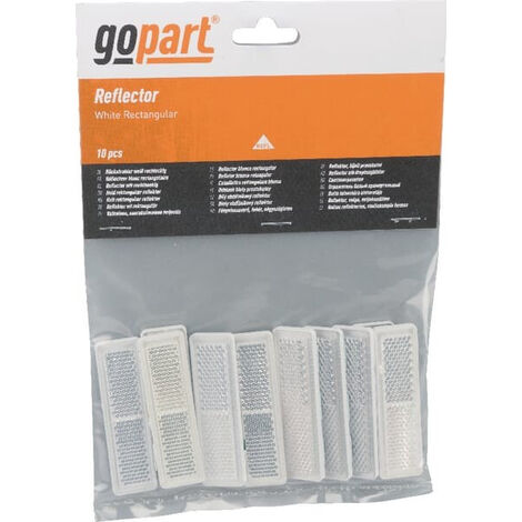 Catadioptre rectangle blanc 69x20mm GOPART LA75007 (1/3)