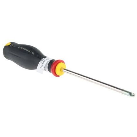 Facom – Tournevis cruciforme PH2 125 mm – Acier au carbure de silicium – Prise bi-matière ergonomique – Résistant aux chocs et produits chimiques