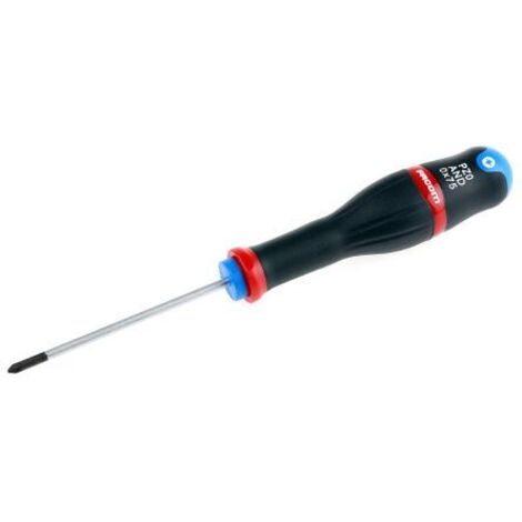 Facom – Tournevis cruciforme PZ0 75 mm – Acier au carbure de silicium – Manche bi-matière ergonomique – Compatible vis Pozidriv – AND0X75
