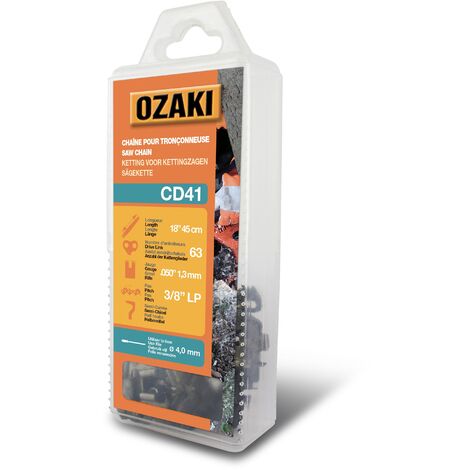 Chaîne De Tronçonneuse Ozaki Sous Coque Semi Carrée: 3/8''lp 050 (1,3mm) 63 Entraîneurs ( E63 ) (1/3)
