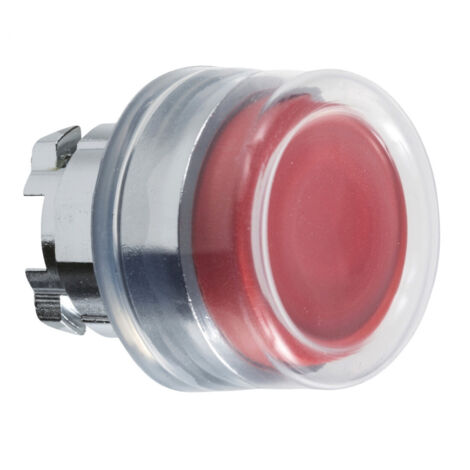 tête bouton poussoir - capuchonné transparent - dépassant - rouge - schneider zb4bp4 (1/4)