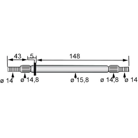 Axe De Palier Compatible Murray 30540x20F - Pour Tracteur Tondeuse, Hauteur 160 Mm
