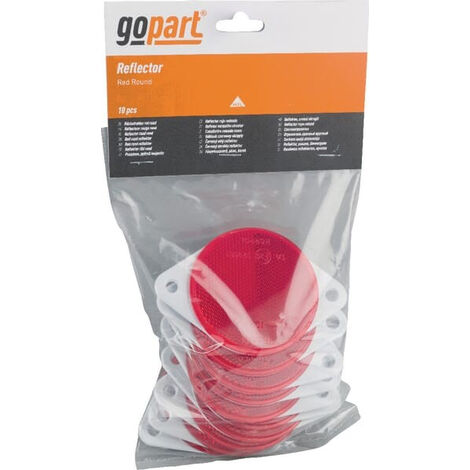 Catadioptre rond rouge diamètre 75mm à visser GOPART LA75018 (1/3)