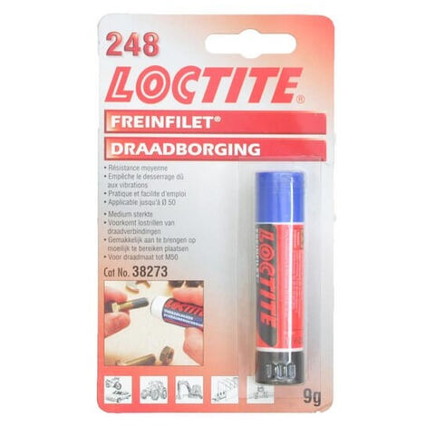 Frein filet Loctite Bleu Loctite 248, Durcissement 24 h, 9 g Force : Moyen ( Prix pour 1 ) (1/3)