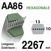 Courroie pour tondeuse adaptable AA86 – Longueur 1350mm – Compatible CASTELGARDEN 35065701/0 – Accessoire de jardin professionnel
