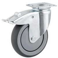 Roulettes pivotantes en acier galvanisé à platine de fixation TENTE 2475PJP050P40