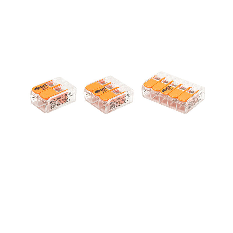 WAGO - Flacon de 100 mini bornes de connexion automatique 2, 3, 5