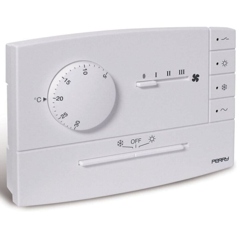 Thermostat Mural VEMER VE268900 – Pour Ventilo-convecteur, Pilotage 3 Vitesses – Klima 3V