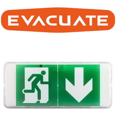 Ensemble de Bloc de Sécurité (BAES) SATI et 3 Pictogrammes - EVACUATE