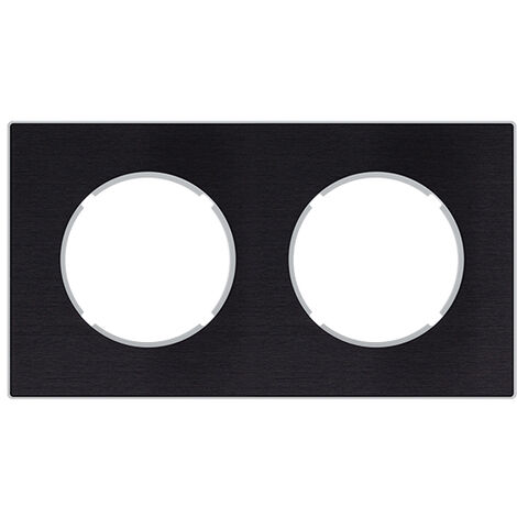 Plaque double METALLISE ANTHRACITE DOM (1/2)