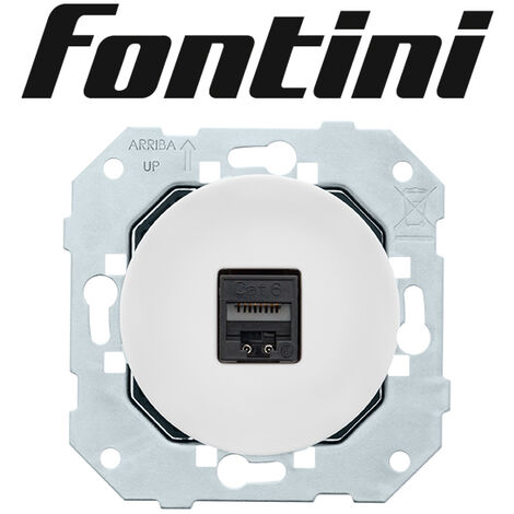 Prise rj45 cat6 BLANC GLOSSY DOM - FONTINI