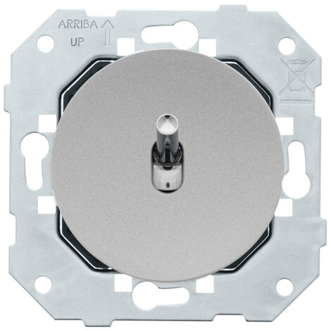 Bouton poussoir encastré ALU – Manette chrome – 6A 250V – IP20 – Fixation par clip – Normes IEC 60.669-1:2017 – Fontini