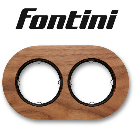 Plaque 2 postes noyer DO LOW - FONTINI