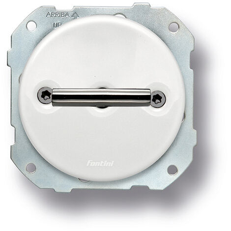 Va-et-vient double métal nickel noire porcelaine blanche DO LOW (1/2)