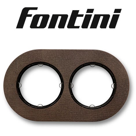 Plaque 2 postes hêtre obscurci DO LOW - FONTINI