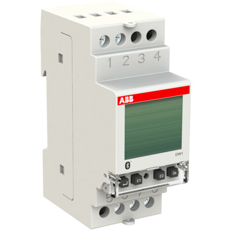 ABB – Programmateur horaire digital 2CSM222531R1000 – LCD avec contact inverseur – Programmation journalière/hebdomadaire – Tension 230V
