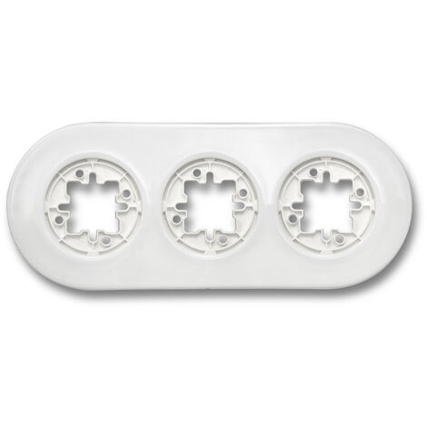 Plaque 3 postes porcelaine blanche DO - FONTINI (1/3)