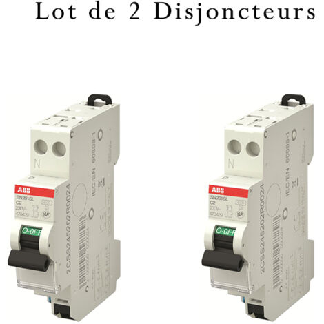 ABB Lot de 10 disjoncteurs automatiques Ph+N raccordement