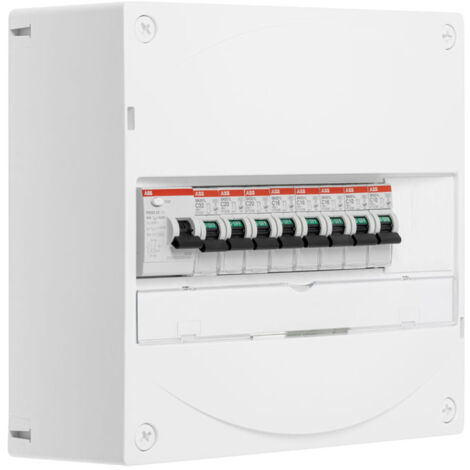 Tableau 1 rangée pré-équipé 1 inter. diff. 40A type AC + 8 disjoncteurs - ABB (1/2)
