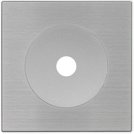 Sortie câble ALU DOM avec plaque simple métallisée gris – Design moderne et pratique - FONTINI (1/5)