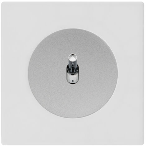 Commande volet roulant ALU - manette chrome DOM + plaque simple blanc - FONTINI (1/5)