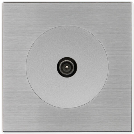 Prise TV/SAT ALU GLOSSY DOM avec plaque simple métallisée gris – Performance et élégance moderne - FONTINI (1/5)