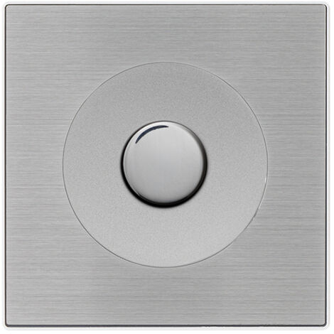 Variateur universel ALU avec bouton chrome DOM et plaque simple métallisée gris – Contrôle précis et design moderne - FONTINI