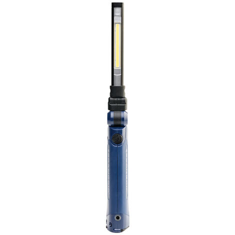 Lampe à main SLIM LED rechargeable 3-en-1 ultra-compacte avec 500 lumens, idéale pour les inspections difficiles et design pliable - Choix de 2 niveaux d'éclairage et jusqu'à 5h d'autonomie