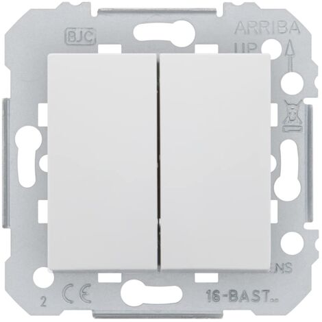 Siemens – Interrupteur double va-et-vient blanc – Raccordement sans outil – Installation entre 0,90 m et 1,30 m – Compatible plaques Delta Viva – 3469 - SIE003469