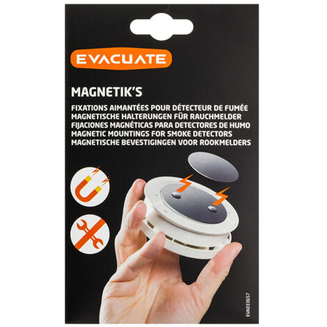 Pack 1 combi détecteur de fumée et CO + 1 Magnetik's + 1 couverture anti-feu - EVACUATE