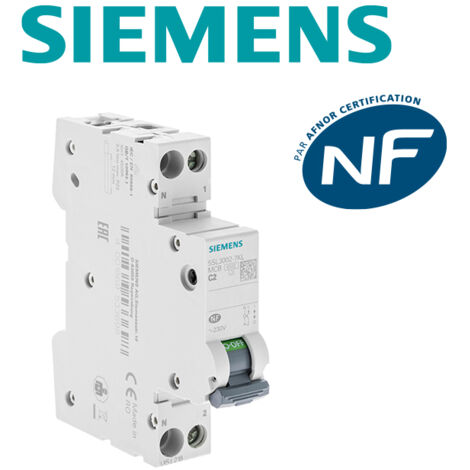 Disjoncteur 2A Ph+N courbe C 4.5kA 230V - SIEMENS