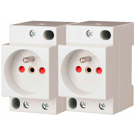 Lot de 2 prises modulaires 16A, 250V AC, avec sécurité enfant - EATON (1/2)