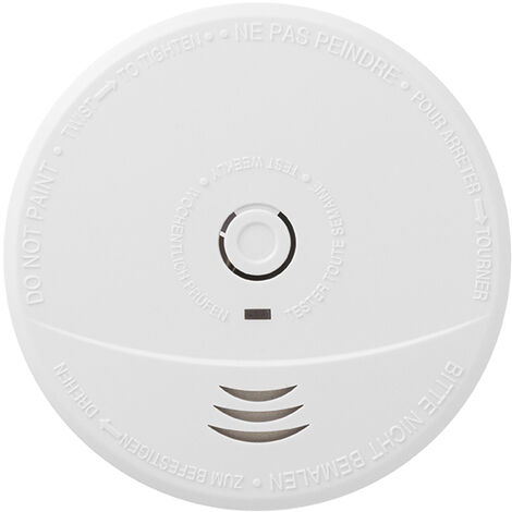 Lot de 5 détecteurs de fumée NF avec supports aimantés de fixation - EVACUATE