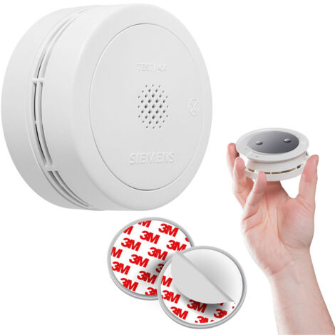 Siemens – Détecteur de fumée NF avec support magnétique – Alarme 85 dB – Autonomie 10 ans – Installation rapide avec fixation magnétique